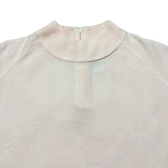 Drapers and Damons Womens Sweater Lux Soft Pullover Mock Neck Pink Petite Large - Picture 3 of 8